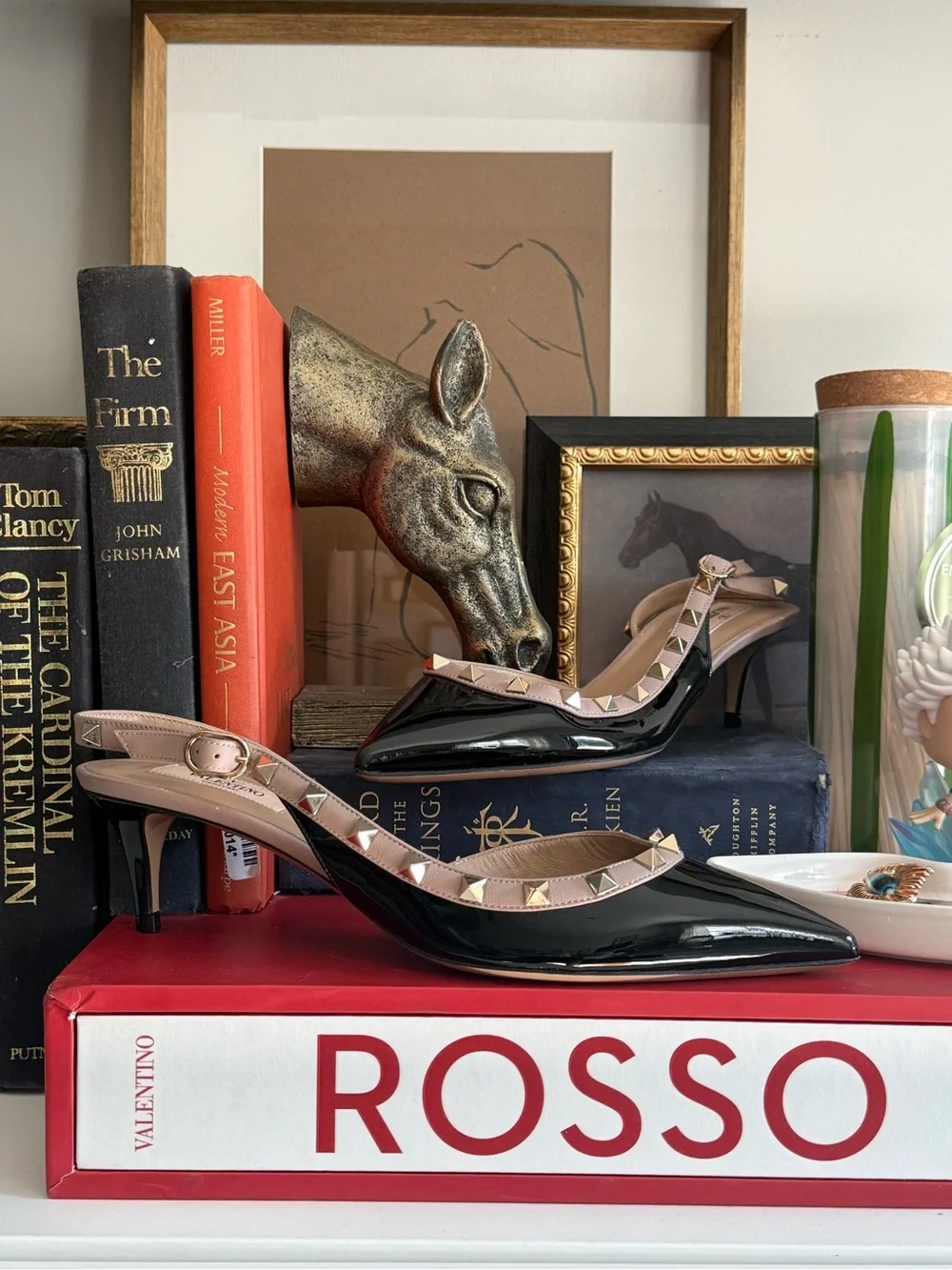 Valentino Rockstud Half d'Orsay 50mm Slingback Pumps 39